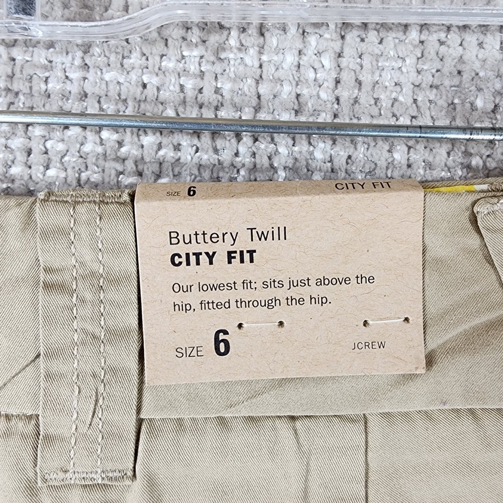 J.Crew Buttery Twill City Fit Chino Shorts Womens 6 Khaki Lightweight NWT - Picture 8 of 14